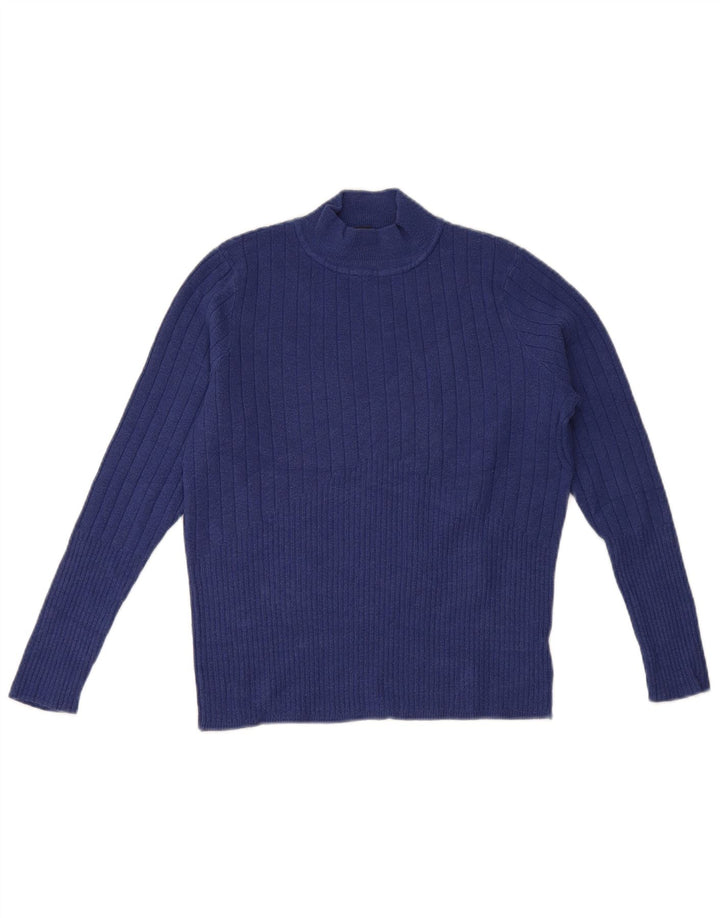 Marks & Spencer Damski sweter z golfem UK 14, średni niebieski