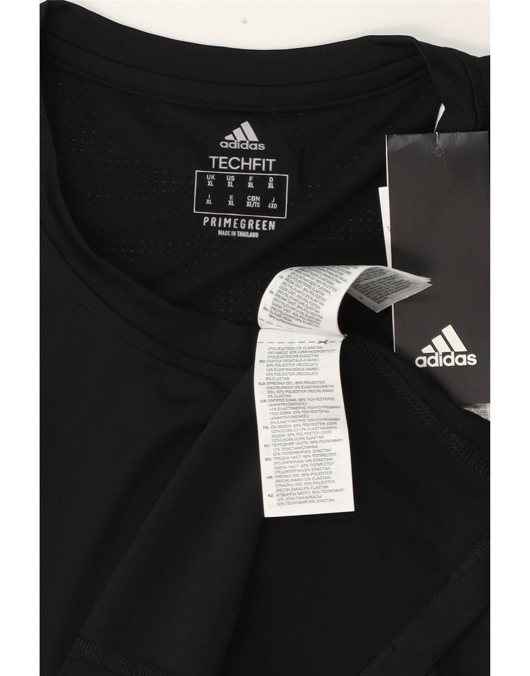 Adidas Męski T-shirt Top Duży Czarny Poliester
