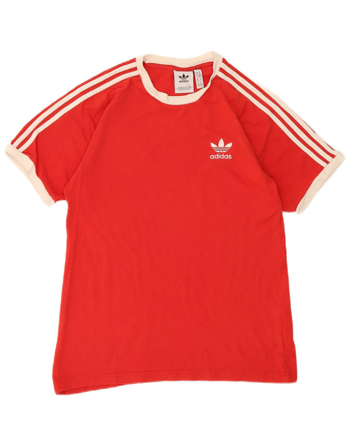 Adidas Męski T-shirt Top Średni Czerwony Bawełniany