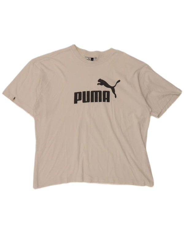 Męski T-shirt z grafiką PUMA, duży, biały