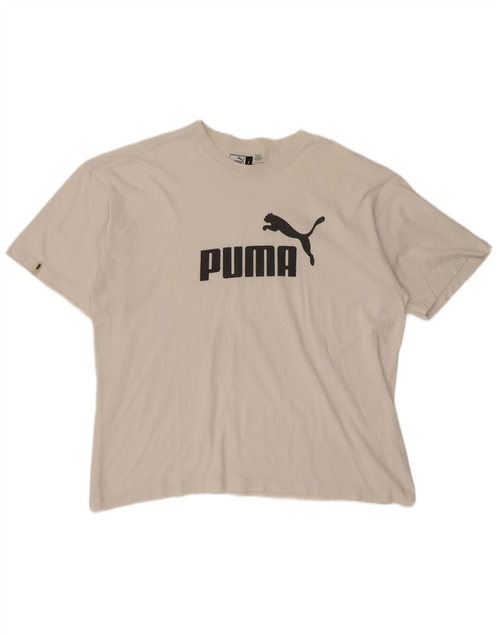 Męski T-shirt z grafiką PUMA, duży, biały