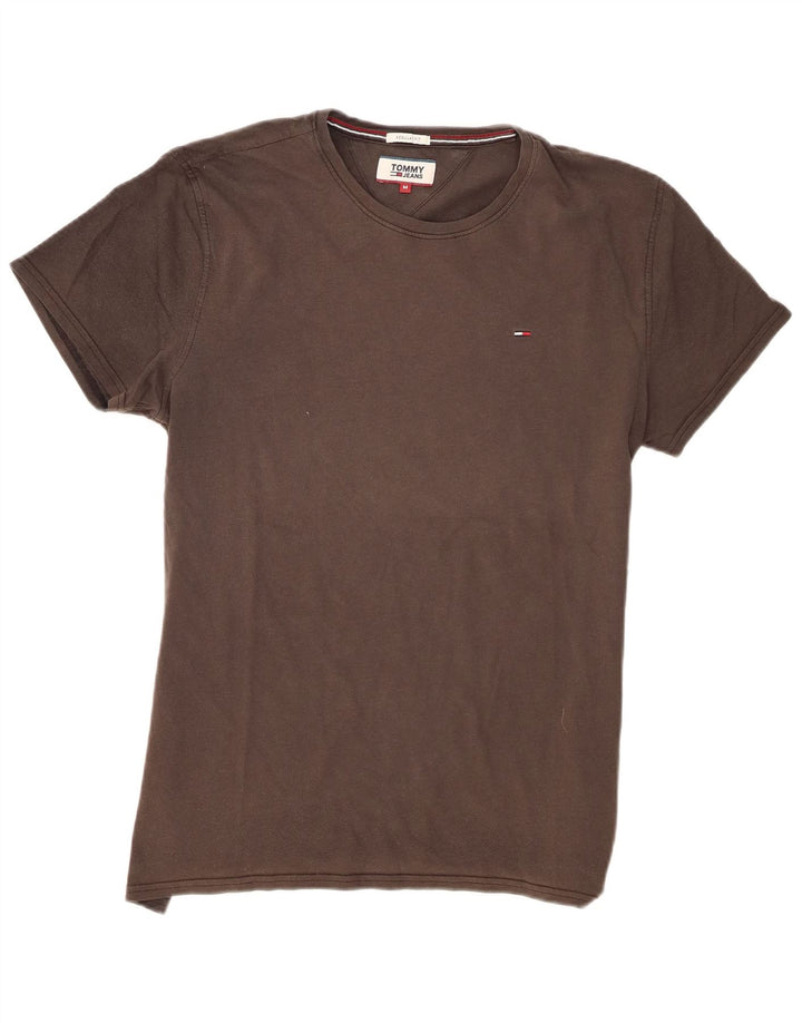 T-shirt męski Tommy Hilfiger o regularnym kroju, średnioszary, bawełniany
