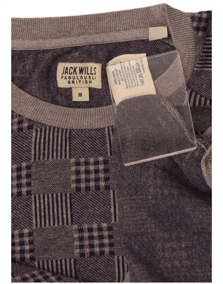 Męski sweter z okrągłym dekoltem Jack Wills, średni granatowy patchwork