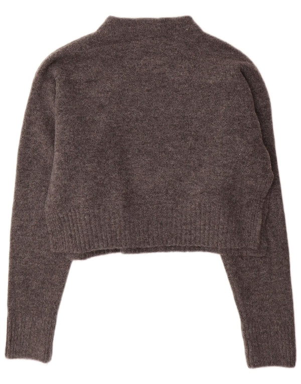 Damski sweter z golfem Zara UK 14 Średni szary akryl
