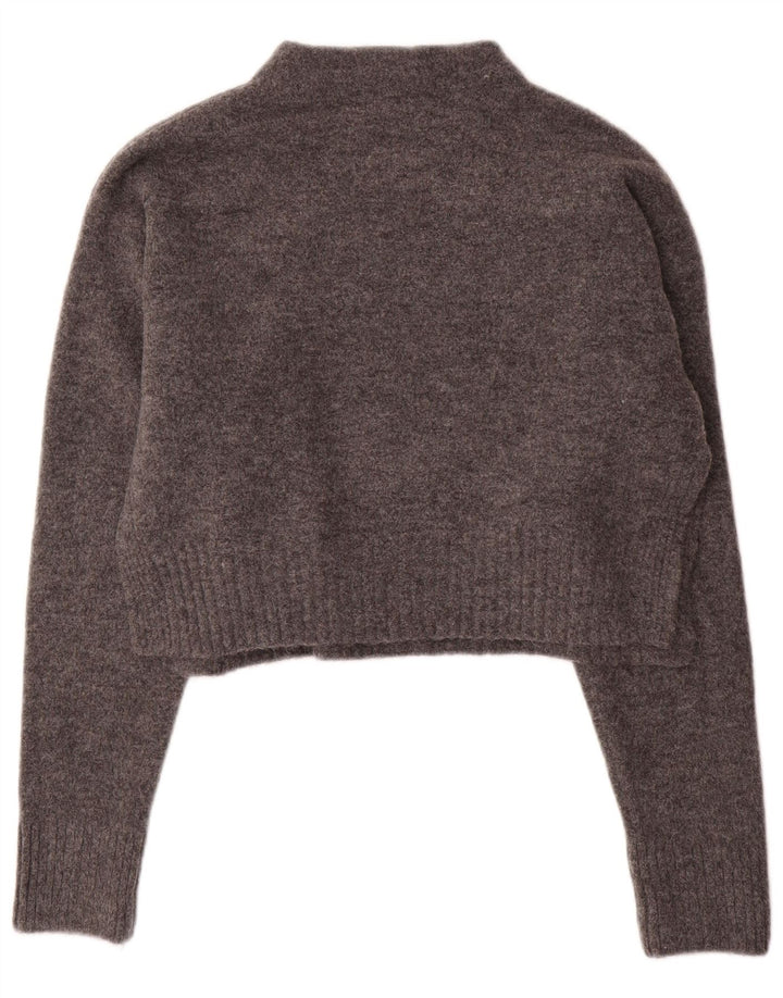 Damski sweter z golfem Zara UK 14 Średni szary akryl