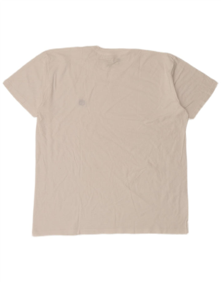 T-shirt męski Timberland o regularnym kroju, góra XL, biała bawełna