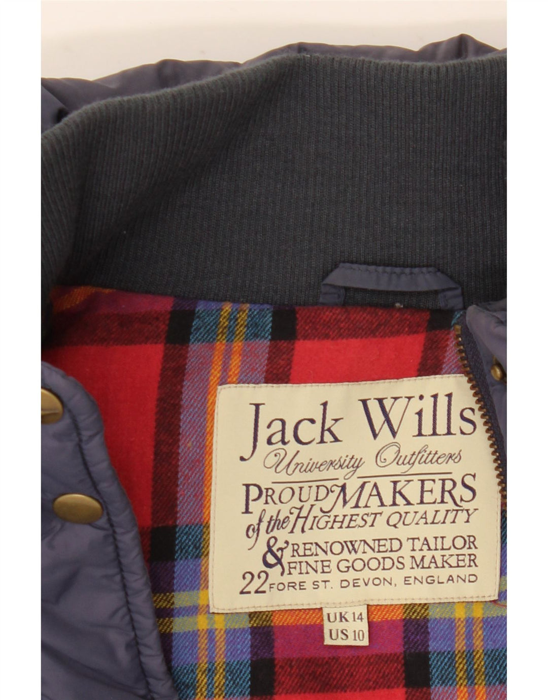 Damska wyściełana kamizelka Jack Wills UK 14, duża, granatowa