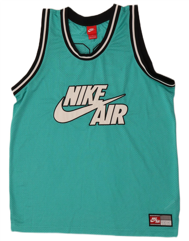 Męska koszulka z kamizelką Nike Air Graphic, duża, zielona, poliestrowa w paski