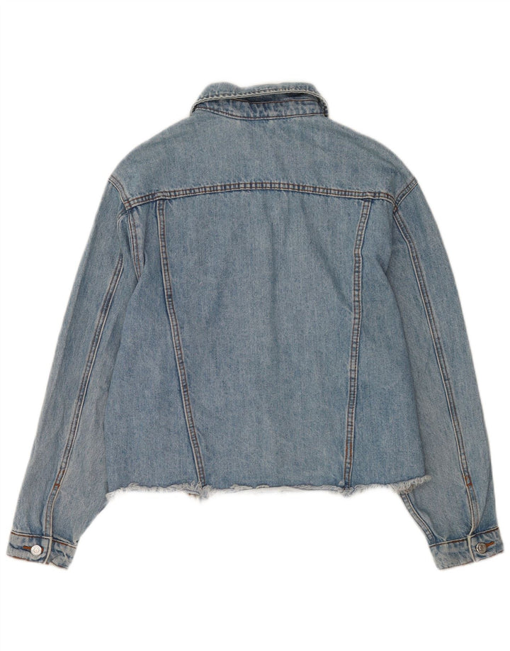 Damska kurtka jeansowa oversize Topshop UK 8, mała, niebieska, bawełniana