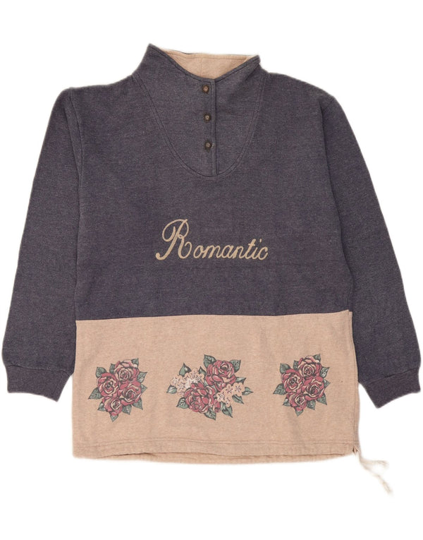 Damska bluza z grafiką CAMPAGNOLO Jumper UK 18 XL Granatowo-kwiatowa