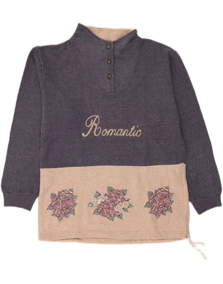 Damska bluza z grafiką CAMPAGNOLO Jumper UK 18 XL Granatowo-kwiatowa