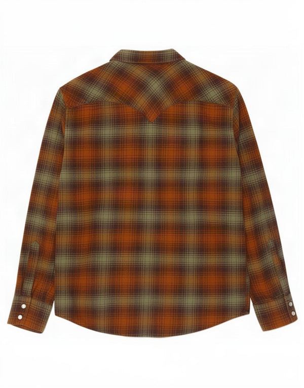 Męska koszula flanelowa Levi's w średnią brązową kratę, bawełniana