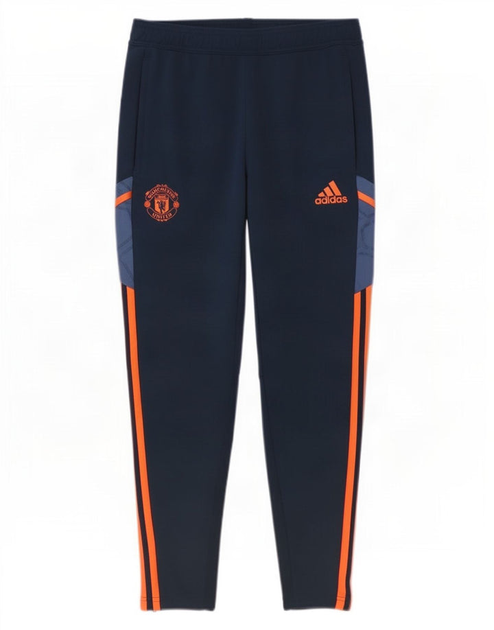 Męskie spodnie dresowe Adidas Manchester United, średni granatowy poliester