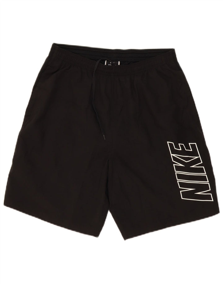 Męskie spodenki sportowe NIKE Dri Fit z grafiką, średni czarny poliester