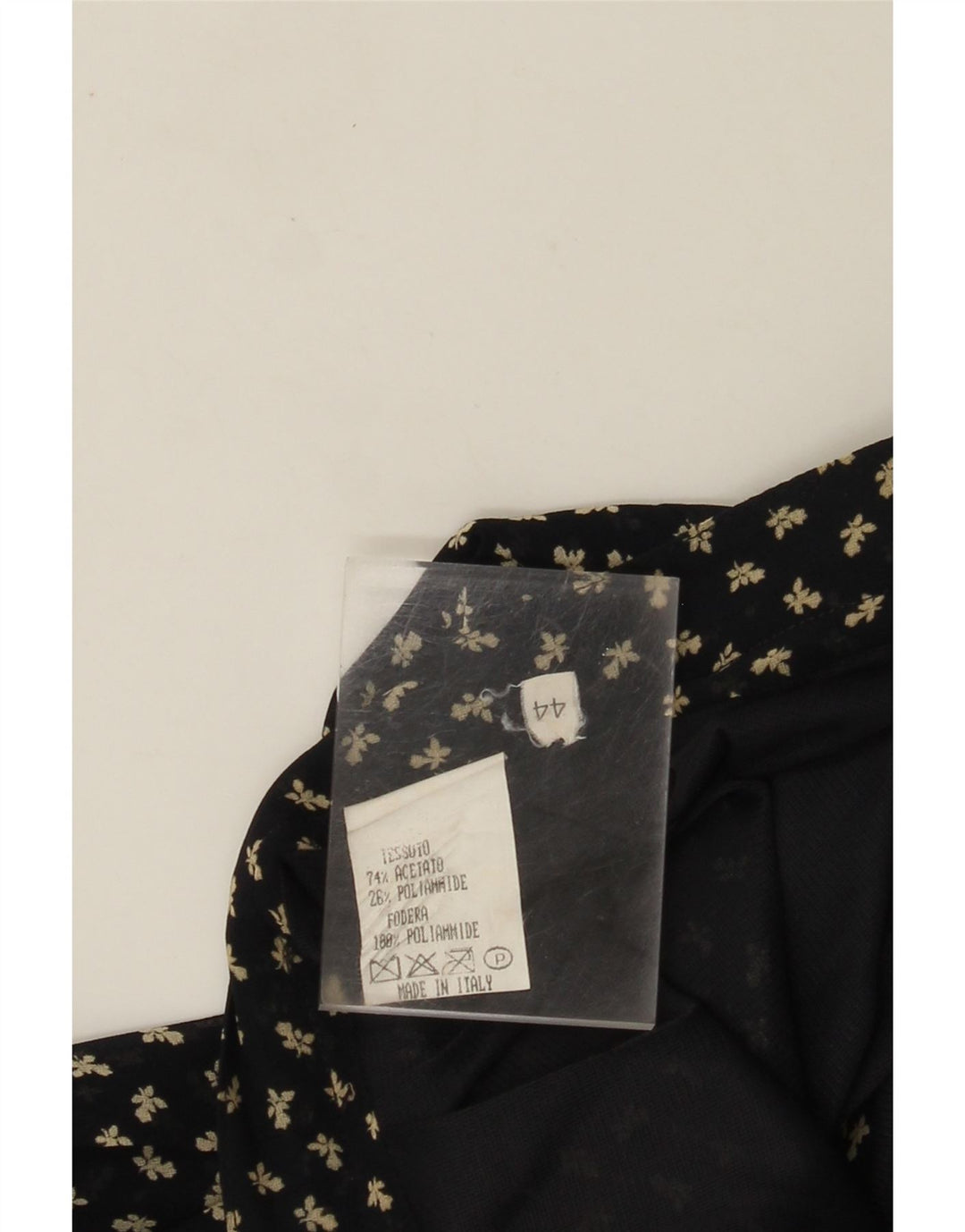 Damska spódnica w kształcie litery A z wysokim stanem VINTAGE IT 44 Medium W26 Granatowo-kwiatowa