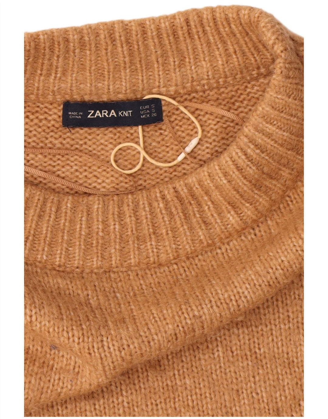 Damski sweter oversize z golfem Zara UK 10 Small Beżowy Akryl