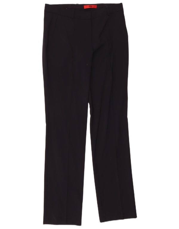 Proste spodnie damskie Hugo Boss UK 10 Small W30 L32 Czarne