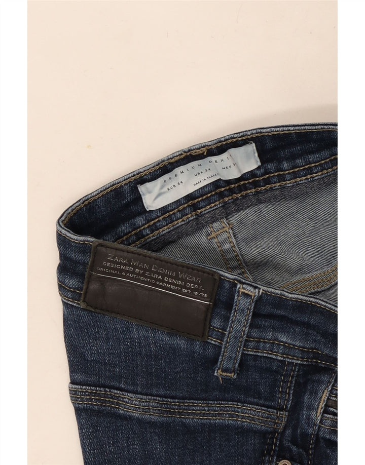 Męskie jeansy slim fit Zara EU 44 Large W34 L31 Blue
