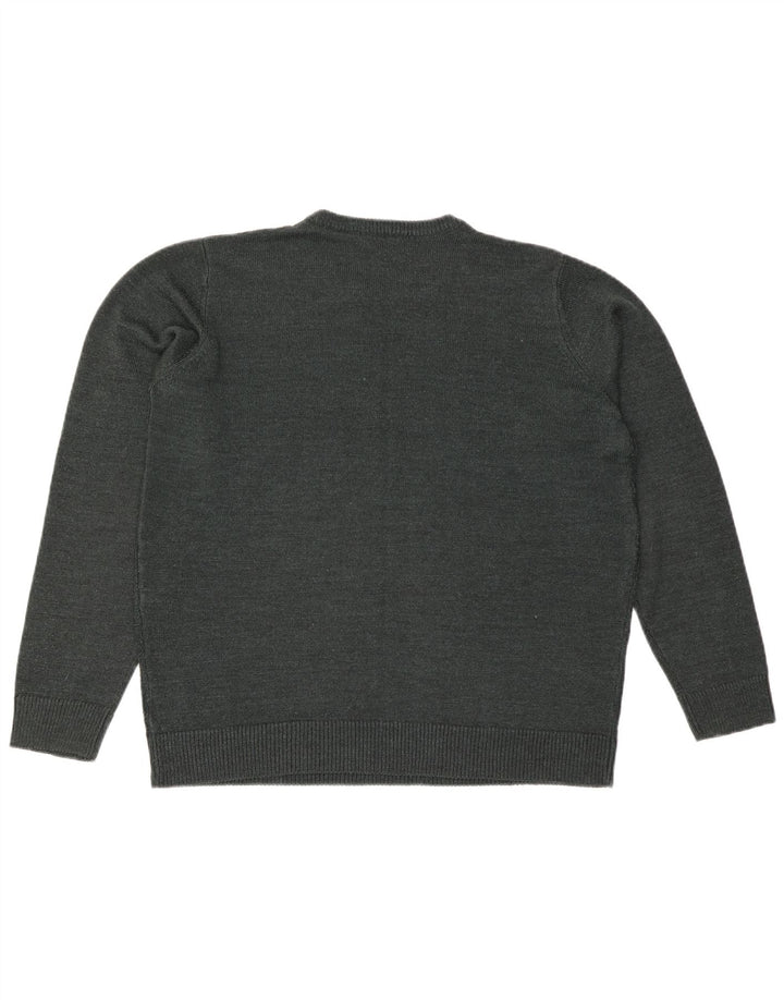 JAMES PRINGLE Męski sweter z okrągłym dekoltem, duży, zielony, akrylowy