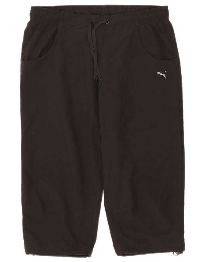 Damskie spodnie dresowe Puma Capri UK 12, średni czarny poliester