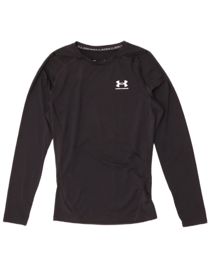 Męski top Under Armour Heat Gear z długim rękawem, duży, czarny poliester