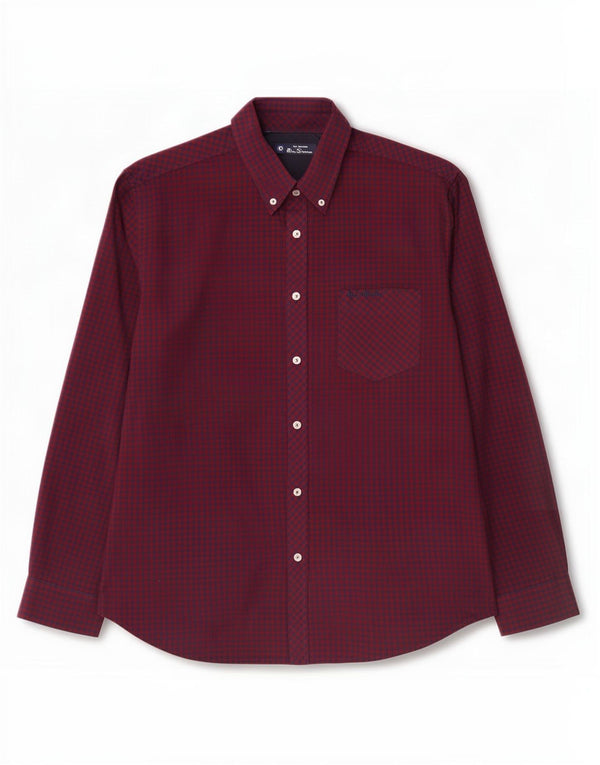 Koszula męska Ben Sherman XL, bawełniana czerwona kratka