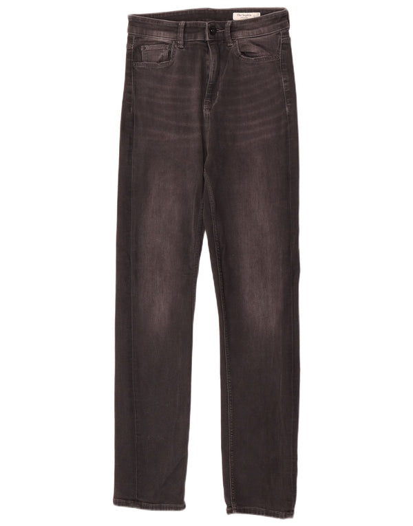 Marks & Spencer Damskie The Sophia Straight Jeans UK 10 Small W27 L30 Szare