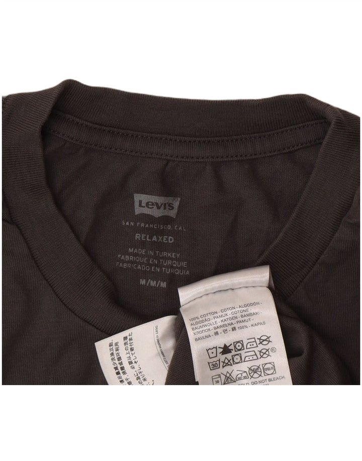 Męski T-shirt Levi's o swobodnym kroju z grafiką, średnioszary, bawełniany