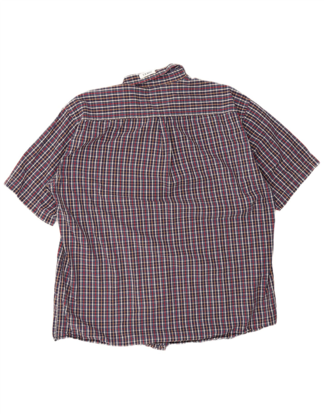 Koszula męska Gant z krótkim rękawem i regularnym krojem, 3XL, w niebieską kratkę