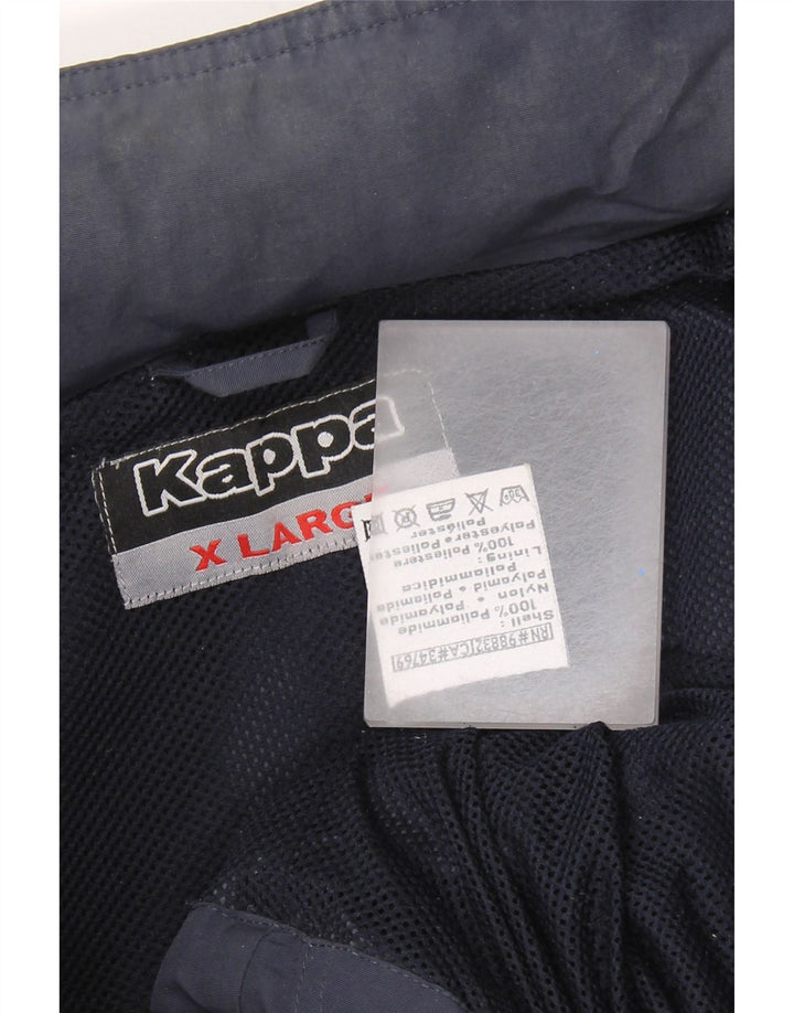 Męska kurtka przeciwdeszczowa KAPPA z kapturem UK 42 XL, granatowa, poliamid
