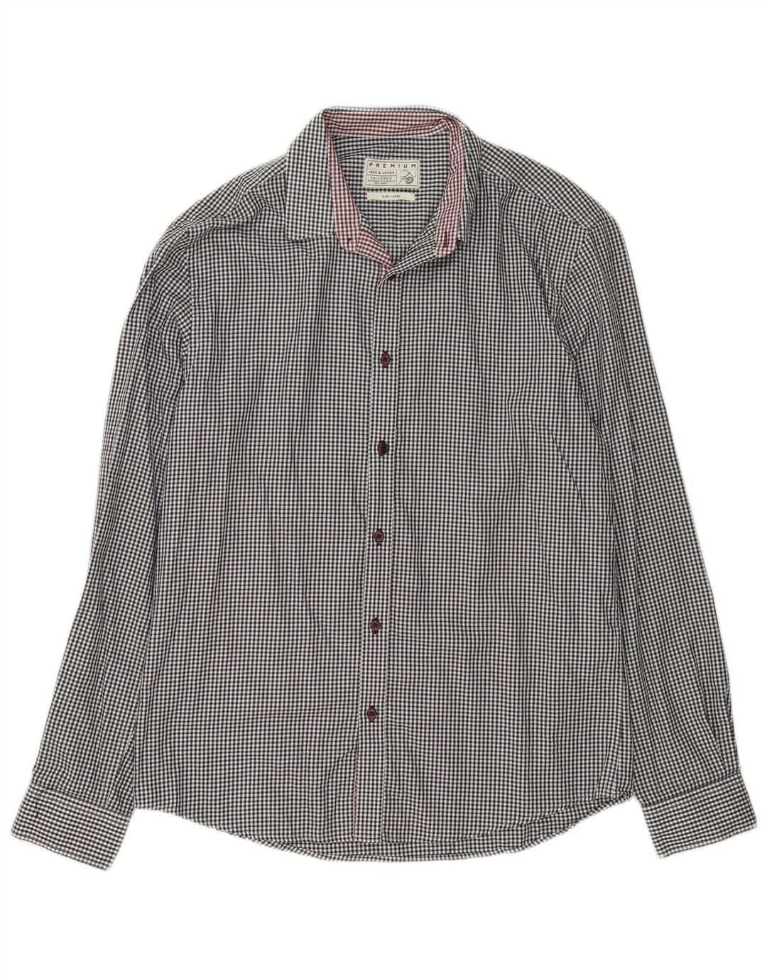 Koszula męska Jack & Jones, duża, z białej bawełny w kratkę
