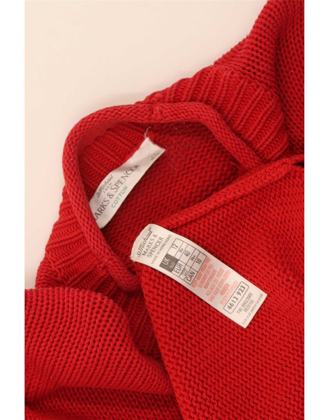 Marks & Spencer Damska sukienka sweterkowa St. Michael UK 12, średnia czerwień