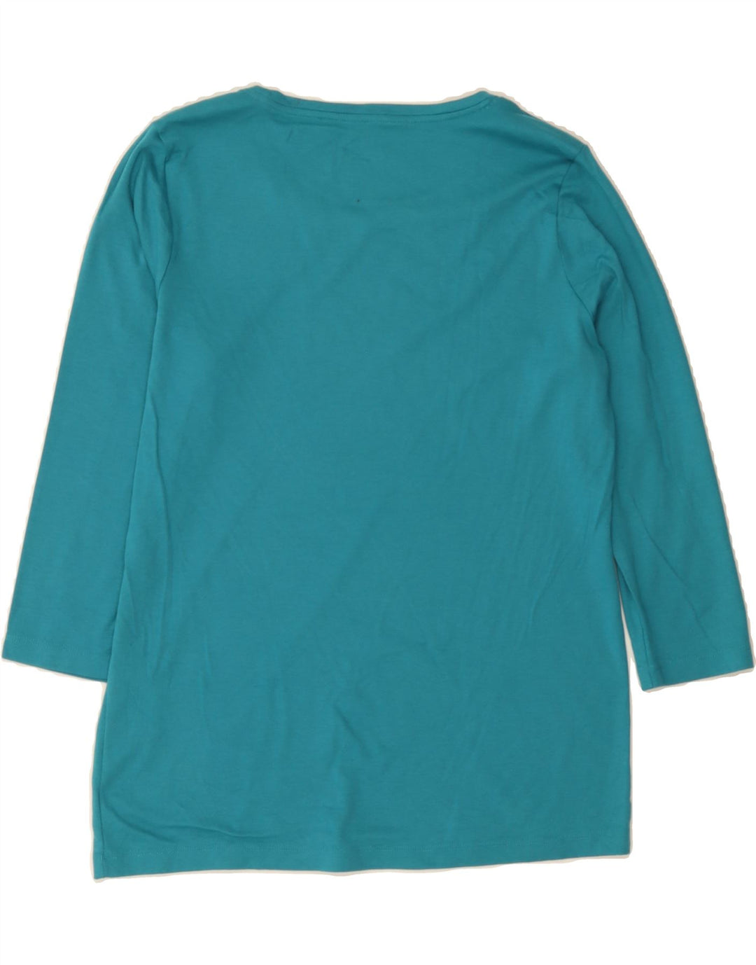 L.L.BEAN Womens Top 3/4 Sleeve UK 14 Medium Blue Cotton Vintage L.L.Bean and Second-Hand L.L.Bean from Messina Hembry 