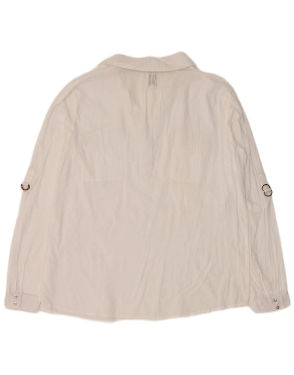 Koszula damska w stylu vintage, EU 44 XL, biała