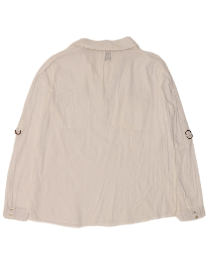 Koszula damska w stylu vintage, EU 44 XL, biała