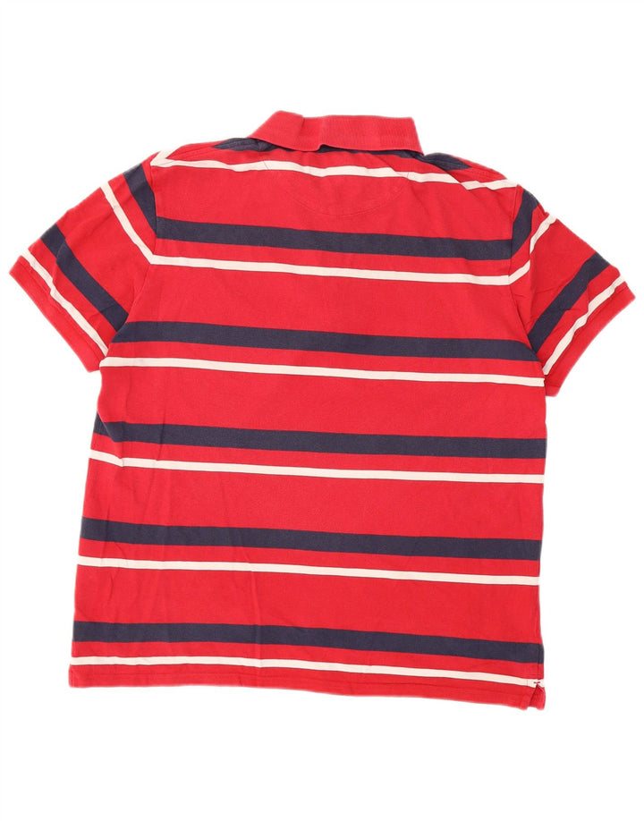 Męska koszulka polo Lyle & Scott, duża, bawełniana w czerwone paski