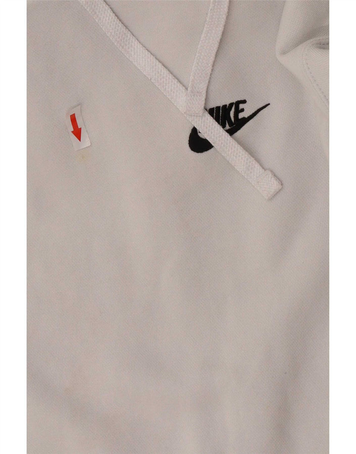 Męski sweter z kapturem Nike, mały, biały, bawełniany