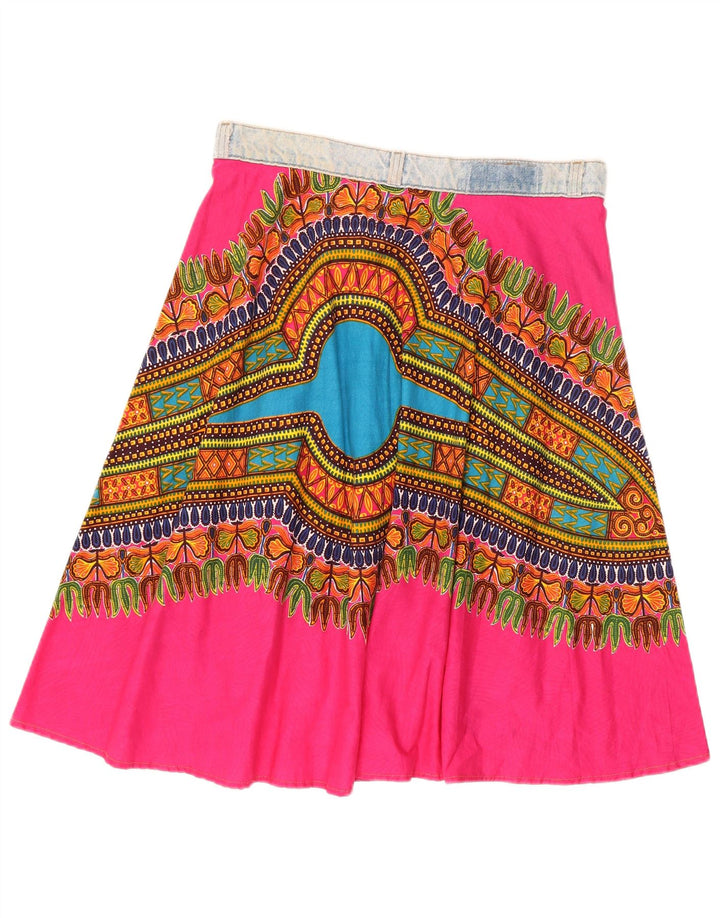 Damska asymetryczna spódnica kopertowa Levi's W32 Duża różowa geometryczna bawełna