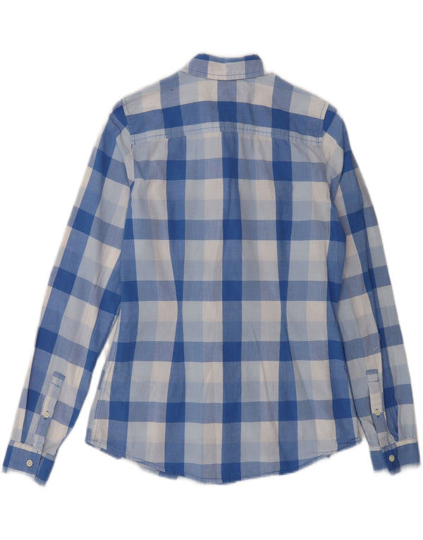 Damska koszula Tommy Hilfiger o klasycznym kroju UK 6 XS, niebieska bawełniana kratka, klasyczna