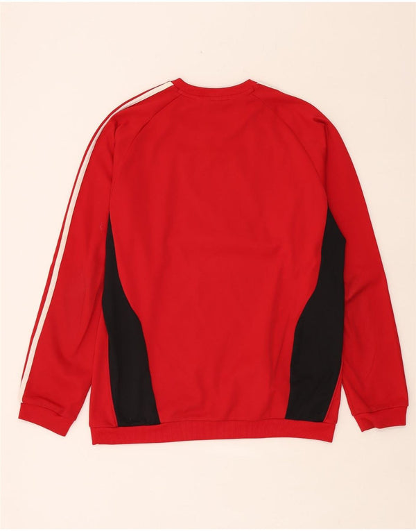 Bluza męska Adidas Jumper UK 38/40 Średni czerwony poliester z blokami kolorów
