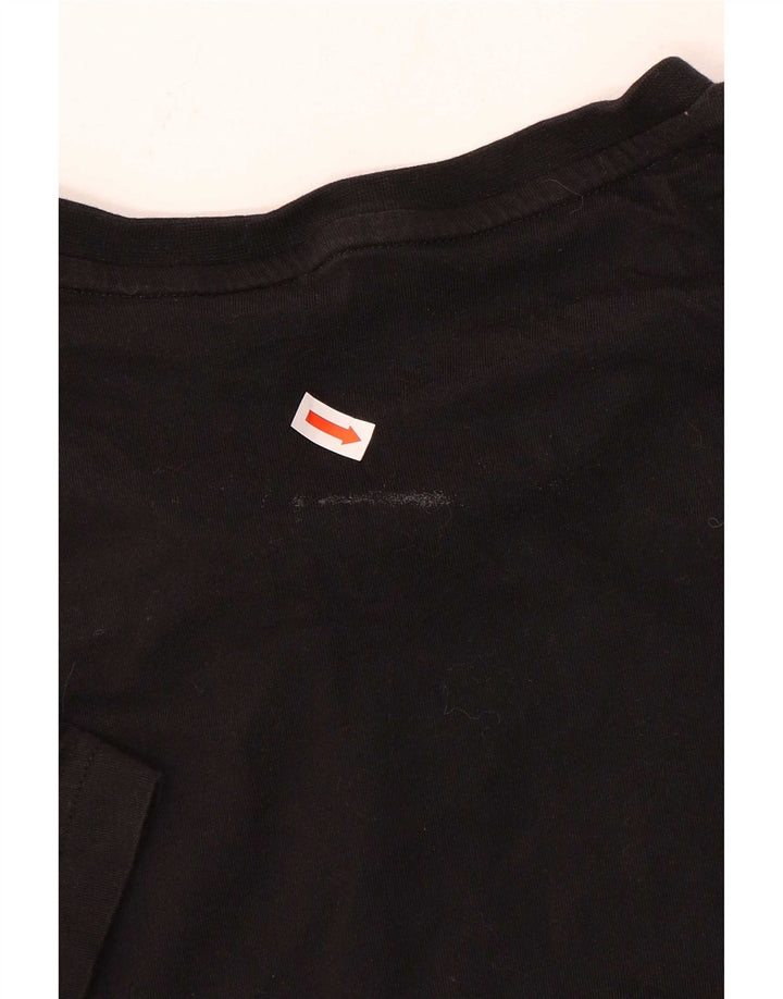 Męski T-shirt z grafiką Puma, mały, czarny, bawełniany