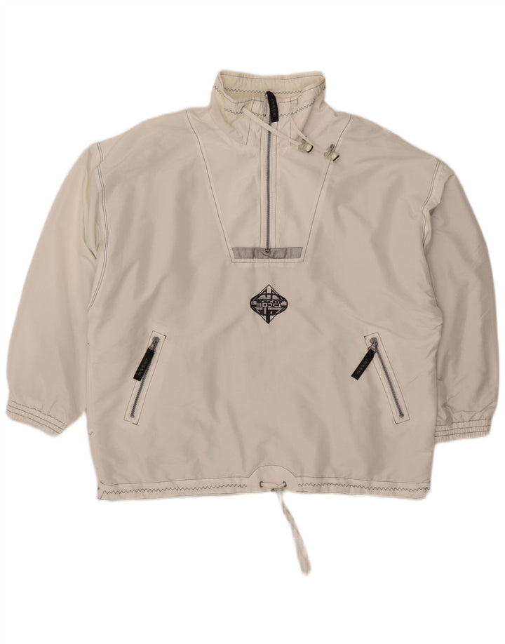 Maser M Damska kurtka oversize Anorak UK 16, duża, biała, poliestrowa