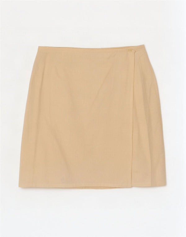 Spódnica damska Benetton Mini Wrap IT 44 Medium W28 Beżowa bawełna
