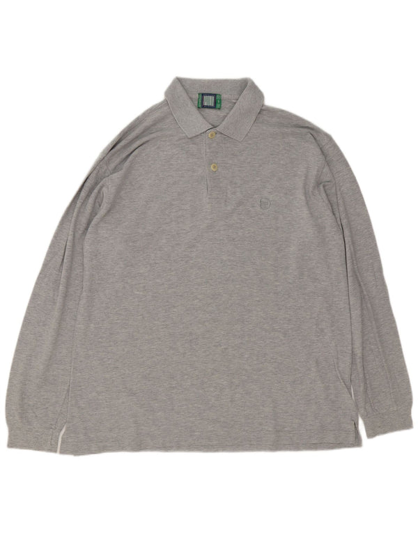 Męska koszulka polo z długim rękawem Sergio Tacchini IT 54 XL, szara bawełna