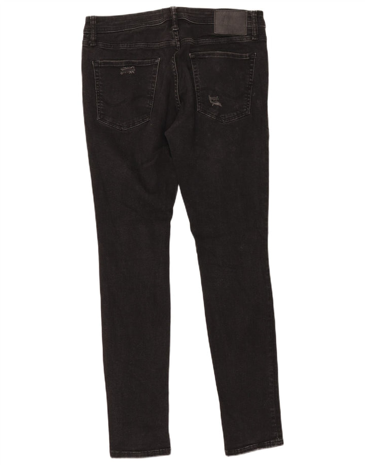 Męskie dżinsy rurki JACK & JONES Liam Distressed W34 L31 Czarne