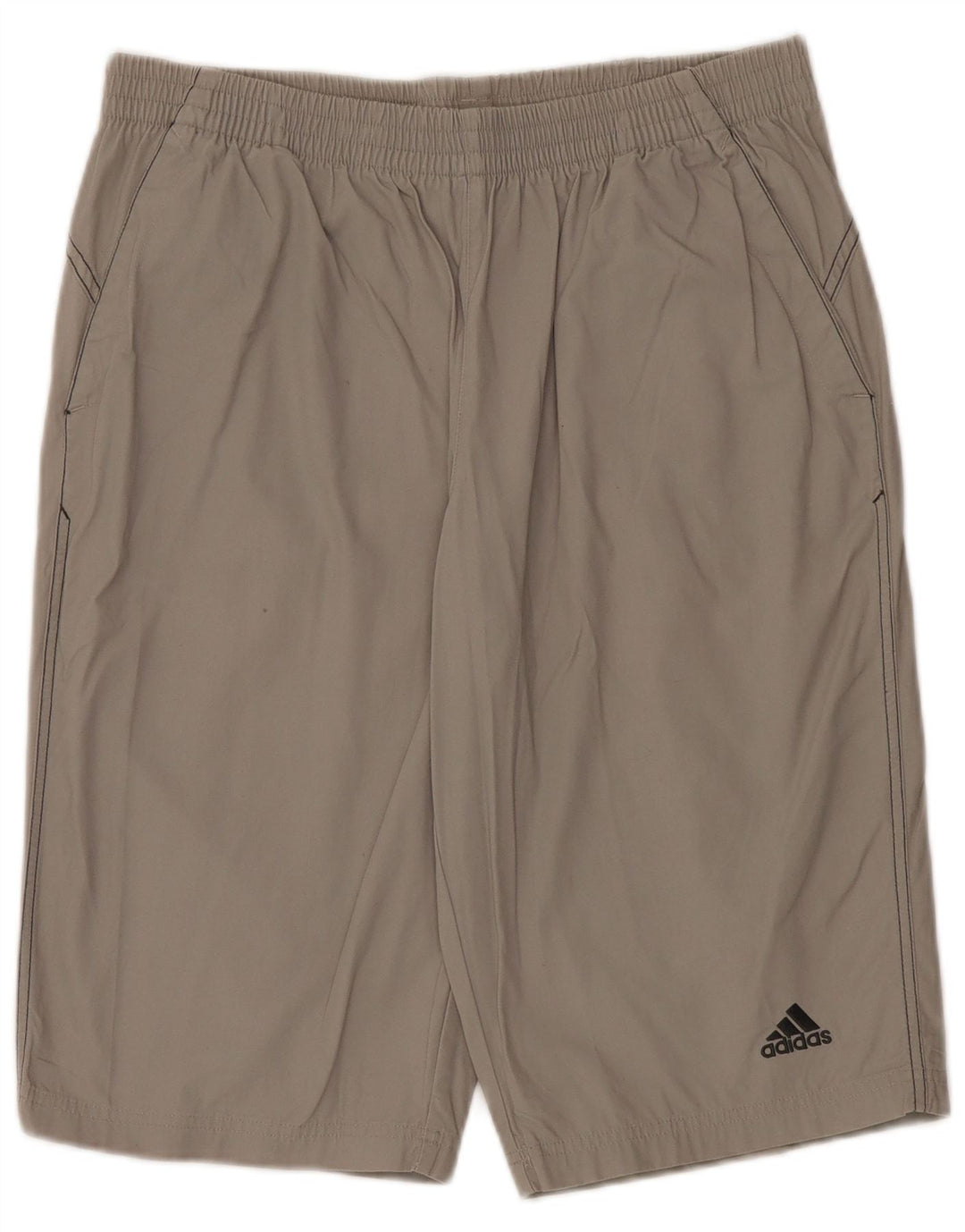 Męskie spodenki sportowe Adidas, średnioszare, bawełniane