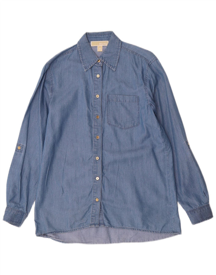 Damska koszula jeansowa oversize MICHAEL KORS UK 6 XS niebieska