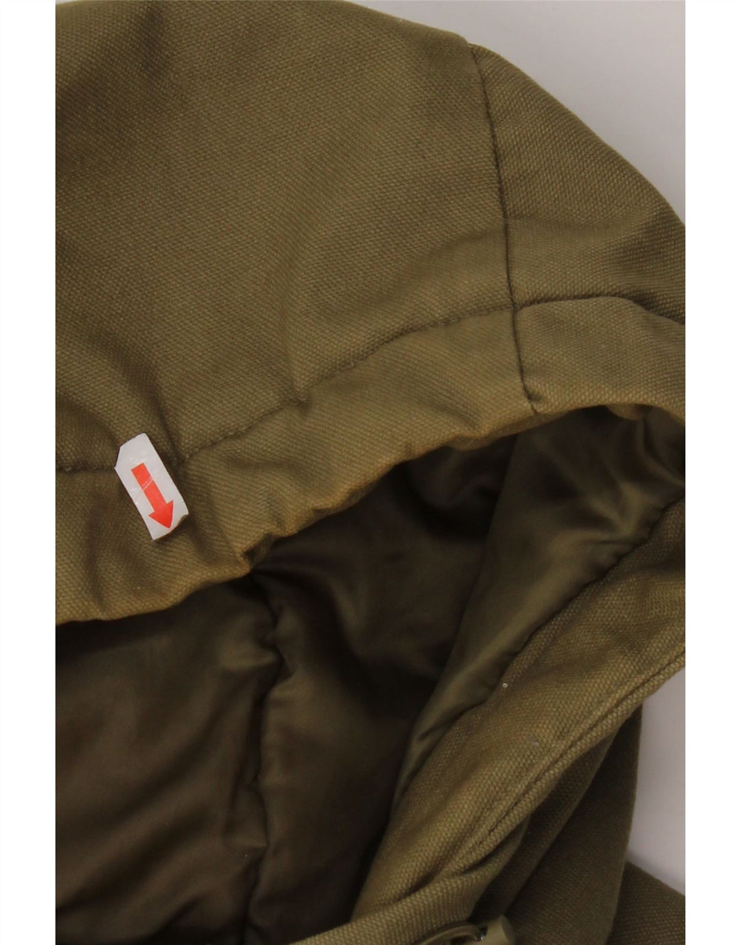 Męska kurtka parka z kapturem DC UK 36, mała, bawełniana khaki