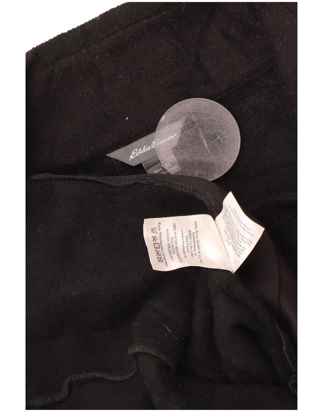 EDDIE BAUER Męska kamizelka polarowa z podszewką, wysoka, UK 42 XL, czarna, poliester