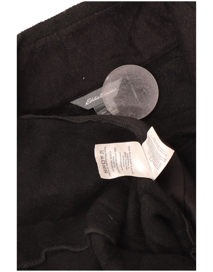 EDDIE BAUER Męska kamizelka polarowa z podszewką, wysoka, UK 42 XL, czarna, poliester